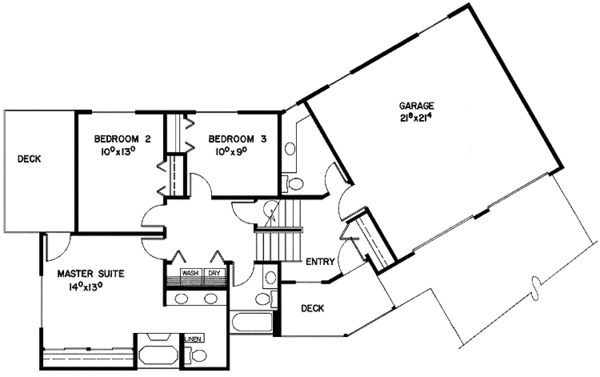 Home Plan - Contemporary Floor Plan - Main Floor Plan #60-762