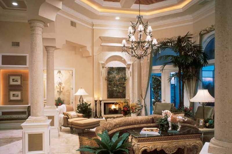 Dream House Plan - Interior - Family Room for Mediterranean House Plan #930-187 - 4 bed, 4.5 bath