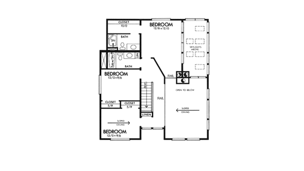 House Plan Design - Prairie Floor Plan - Upper Floor Plan #320-1175