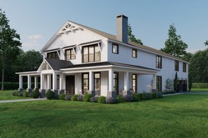 Barndominium Exterior - Front Elevation Plan #923-355