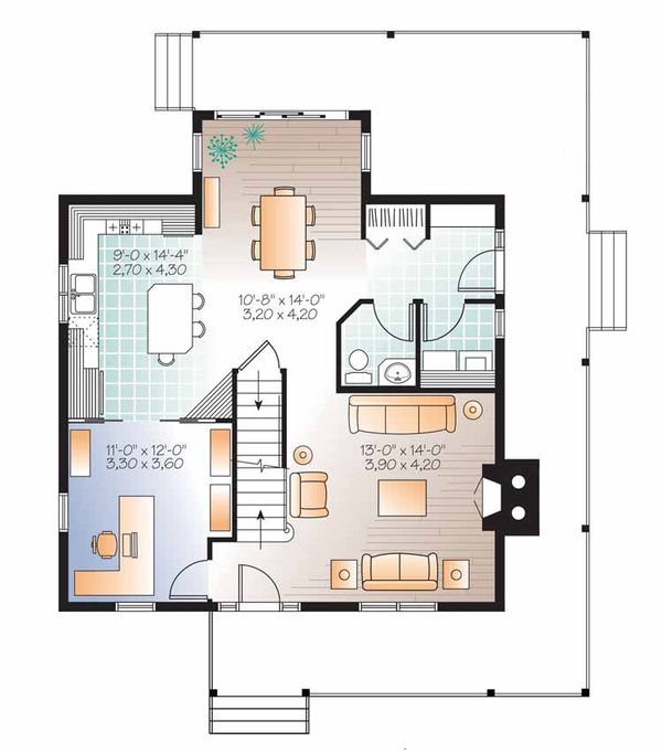 Architectural House Design - Country Floor Plan - Main Floor Plan #23-2502