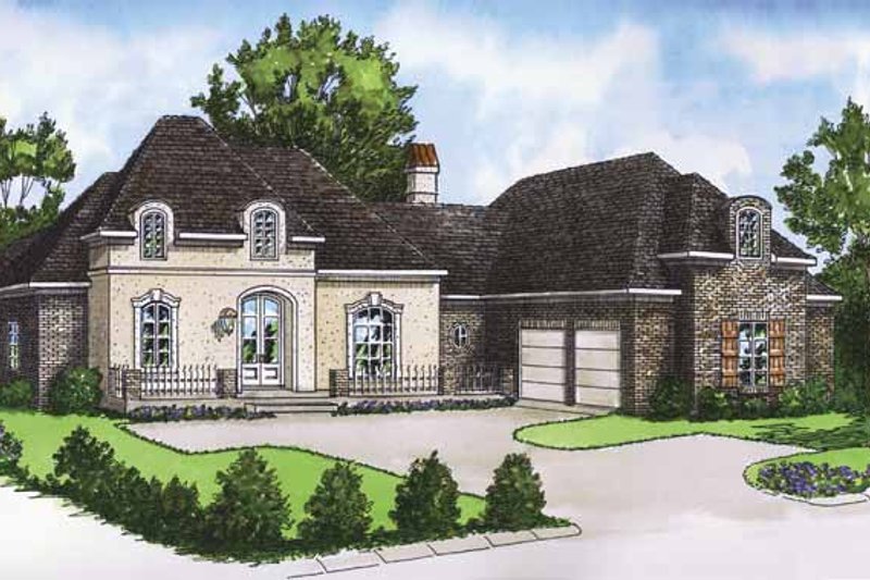 Architectural House Design - Country Exterior - Front Elevation Plan #15-383