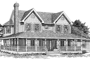 Architectural House Design - Exterior - Front Elevation for Victorian House Plan #47-839 - 4 bed, 2.5 bath