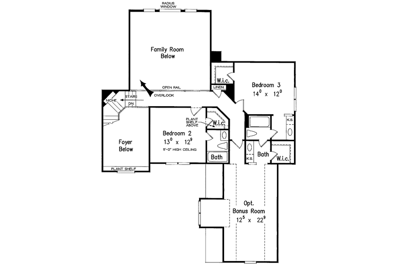 Home Plan - Floor Plan - Upper Floor for Country House Plan #927-139 - 3 bed, 3.5 bath