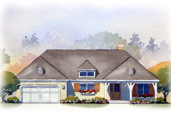 Exterior - Front Elevation for Traditional House Plan #901-46 - 4 bed, 3.5 bath