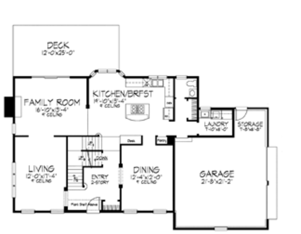 House Plan Design - Classical Floor Plan - Main Floor Plan #320-543