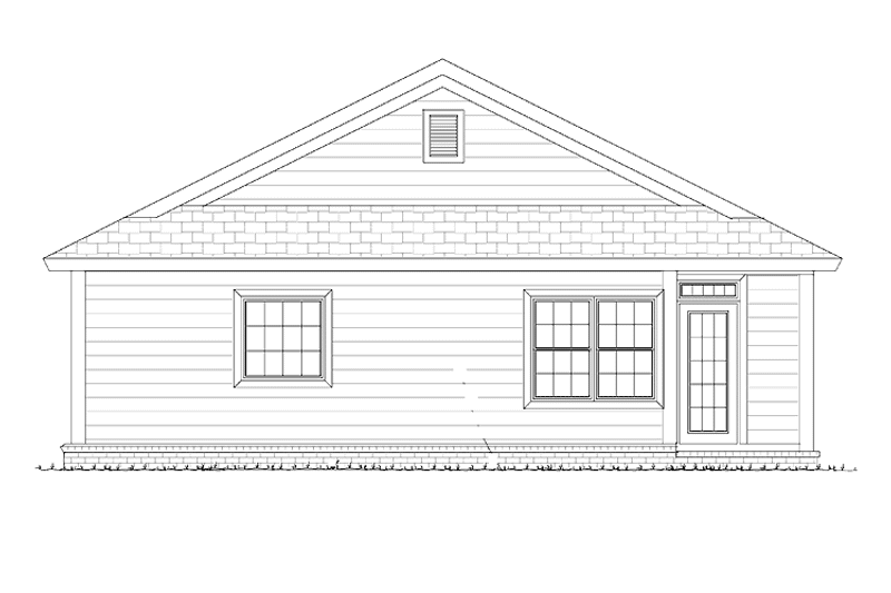 Home Plan - Exterior - Rear Elevation for Craftsman House Plan #513-2106 - 3 bed, 2 bath