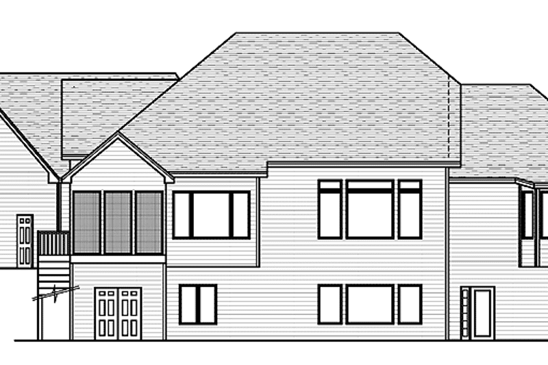 Architectural House Design - Exterior - Rear Elevation for Ranch House Plan #51-679 - 4 bed, 3.5 bath