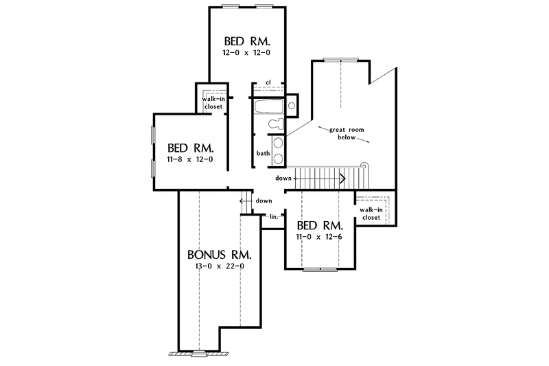 Home Plan - Floor Plan - Upper Floor for Traditional House Plan #929-232 - 4 bed, 2.5 bath