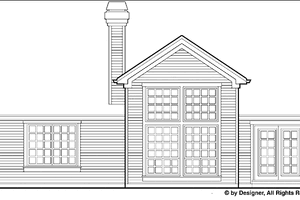 Exterior - Rear Elevation for Bungalow House Plan #48-727 - 4 bed, 2.5 bath