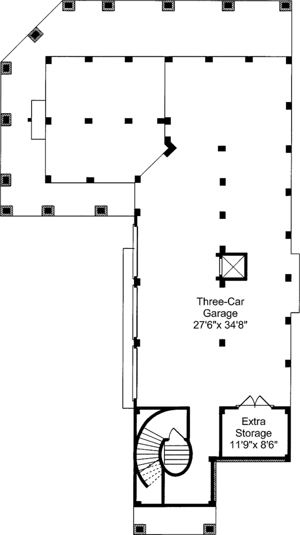 House Design - Southern Floor Plan - Lower Floor Plan #37-258