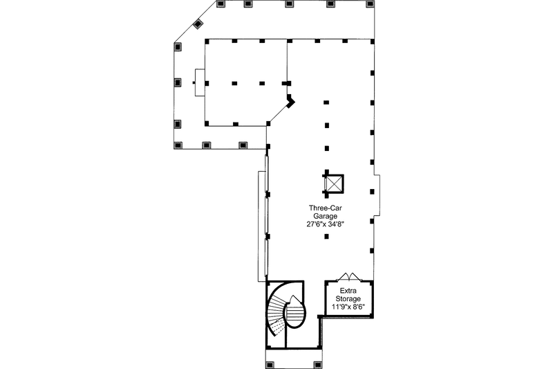 Home Plan - Floor Plan - Lower Floor for Southern House Plan #37-258 - 4 bed, 3.5 bath
