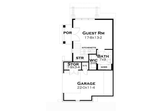 Floor Plan - Main Floor for Cottage House Plan #120-244 - 3 bed, 4 bath