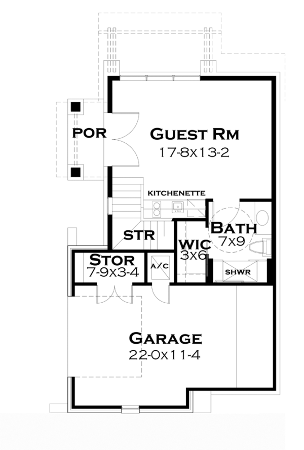 House Plan Design - Cottage Floor Plan - Main Floor Plan #120-244