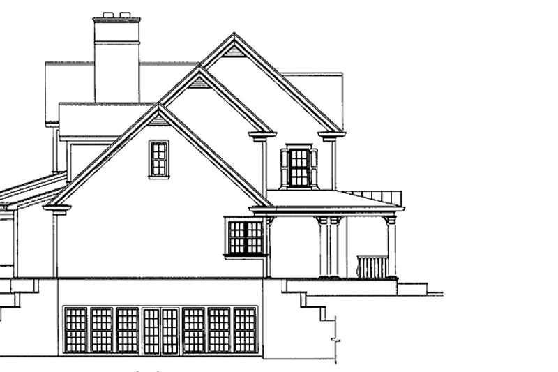House Plan Design - Exterior - Other Elevation for Colonial House Plan #71-148 - 4 bed, 4.5 bath