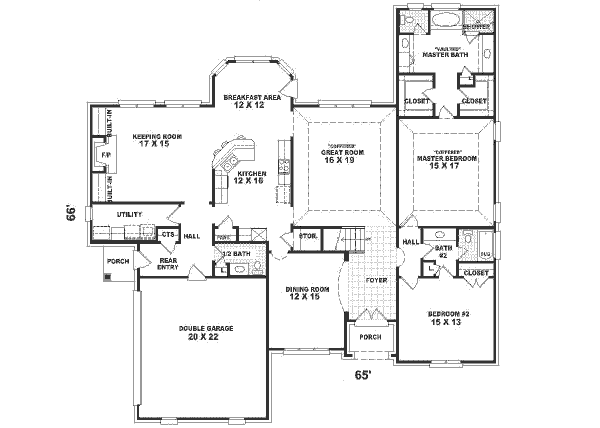 Traditional Floor Plan - Main Floor Plan #81-376