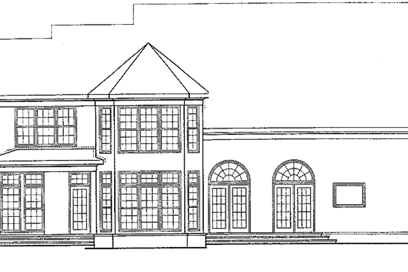 Home Plan - Exterior - Rear Elevation for Classical House Plan #952-243 - 4 bed, 3.5 bath