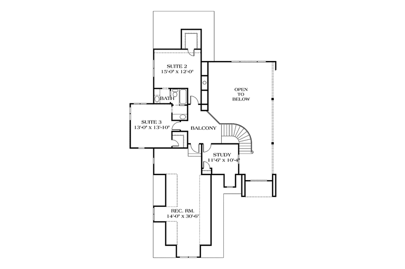 Home Plan - Floor Plan - Upper Floor for Classical House Plan #453-350 - 3 bed, 2.5 bath