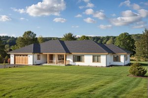 Ranch Exterior - Front Elevation Plan #117-216