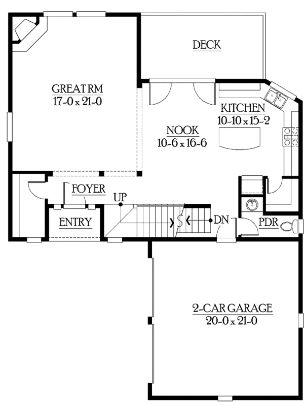 Dream House Plan - Craftsman Floor Plan - Main Floor Plan #132-451