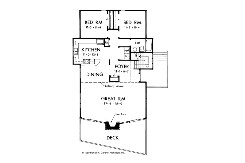 Home Plan - Floor Plan - Main Floor for Contemporary House Plan #929-85 - 3 bed, 2 bath