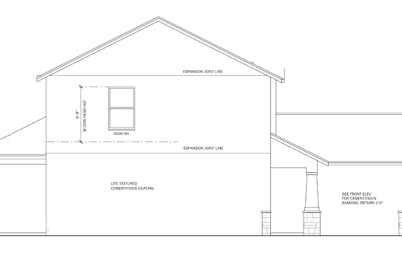 Home Plan - Exterior - Other Elevation for Prairie House Plan #1058-22 - 4 bed, 2.5 bath