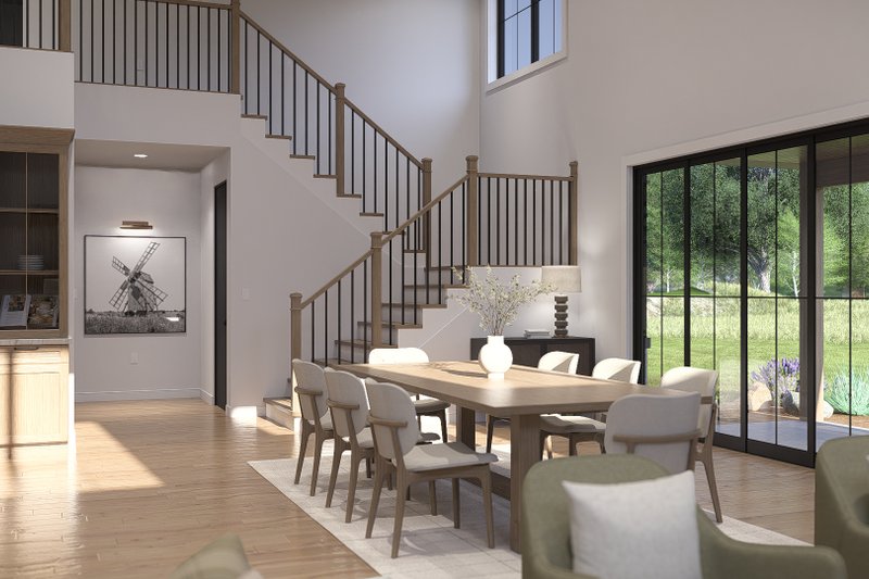 Architectural House Design - Interior - Dining Room 1 for Barndominium House Plan #455-580 - 5 bed, 4.5 bath