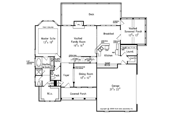 Floor Plan - Main Floor for Craftsman House Plan #927-339 - 3 bed, 3.5 bath