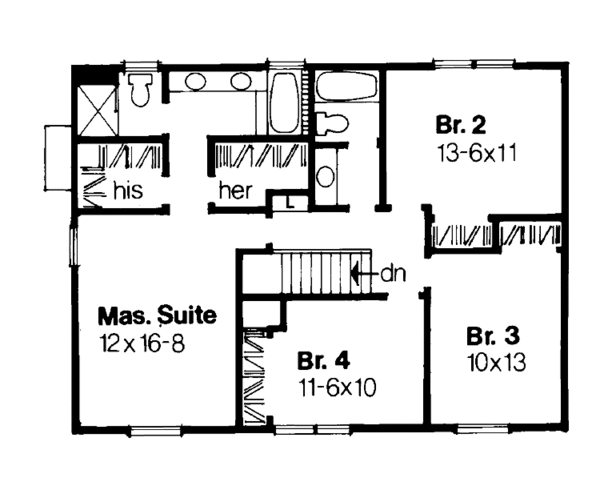Home Plan - Prairie Floor Plan - Upper Floor Plan #300-143