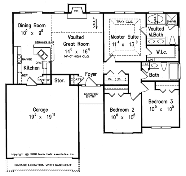 House Plan Design - Ranch Floor Plan - Main Floor Plan #927-811