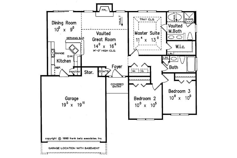 Home Plan - Floor Plan - Main Floor for Ranch House Plan #927-811 - 3 bed, 2 bath