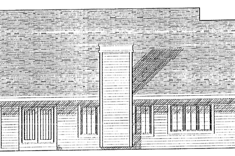 Home Plan - Exterior - Rear Elevation for Craftsman House Plan #70-1302 - 3 bed, 2 bath