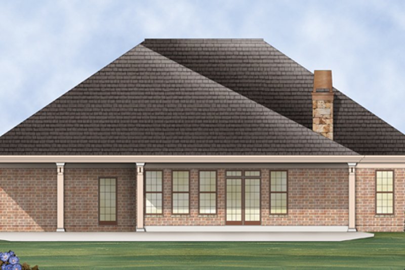 House Blueprint - European Exterior - Rear Elevation Plan #119-418