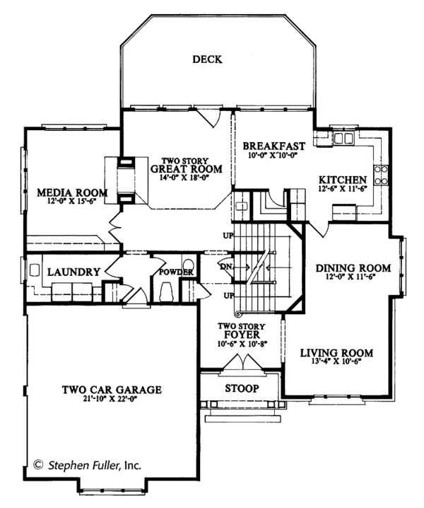 Dream House Plan - Country Floor Plan - Main Floor Plan #429-97