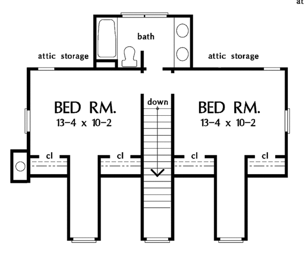 House Plan Design - Country Floor Plan - Upper Floor Plan #929-136
