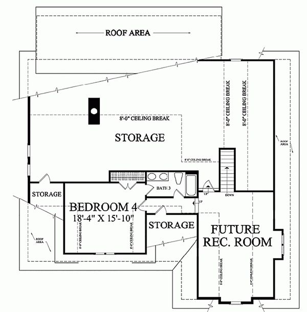 Craftsman Floor Plan - Upper Floor Plan #137-251
