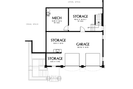 Floor Plan - Lower Floor for Craftsman House Plan #48-364 - 4 bed, 4 bath