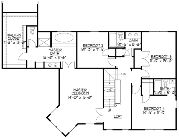 Home Plan - Victorian Floor Plan - Upper Floor Plan #978-22