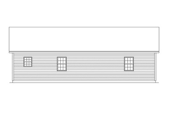 Exterior - Rear Elevation for Cottage House Plan #57-223 - 3 bed, 1 bath
