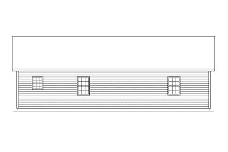 Home Plan - Exterior - Rear Elevation for Cottage House Plan #57-223 - 3 bed, 1 bath