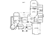 Mediterranean Style House Plan - 4 Beds 4 Baths 4318 Sq/Ft Plan #135-116 