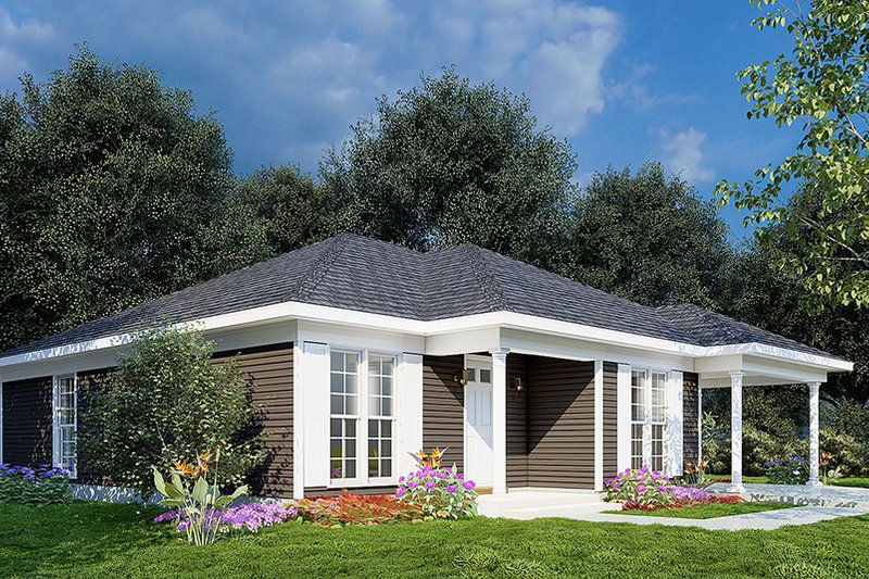 Architectural House Design - Exterior - Front Elevation 3 for Traditional House Plan #17-3433 - 3 bed, 2 bath