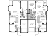 European Style House Plan - 3 Beds 2 Baths 2448 Sq/Ft Plan #18-187 