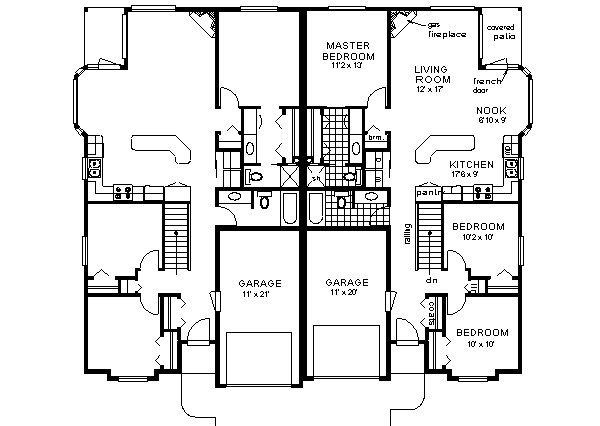 House Blueprint - European Floor Plan - Main Floor Plan #18-187