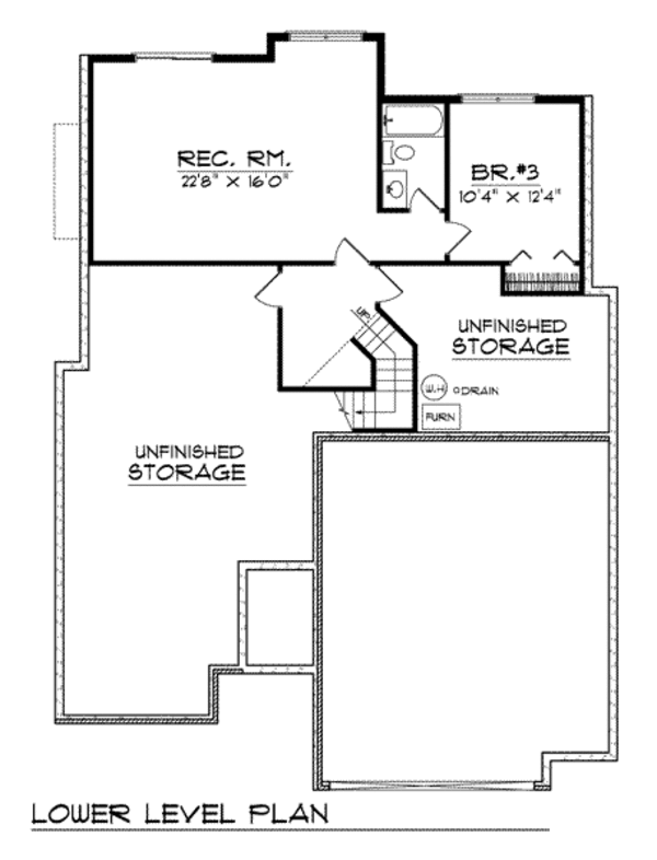European Floor Plan - Lower Floor Plan #70-754