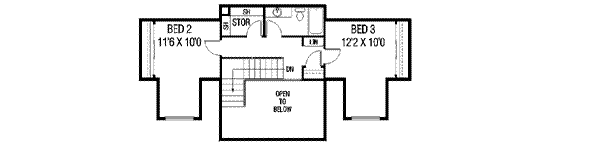 House Design - Traditional Floor Plan - Upper Floor Plan #60-489