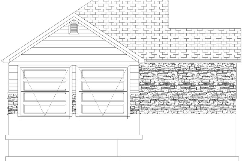 Architectural House Design - Exterior - Other Elevation 2 for Ranch House Plan #1060-386 - 2 bed, 2 bath