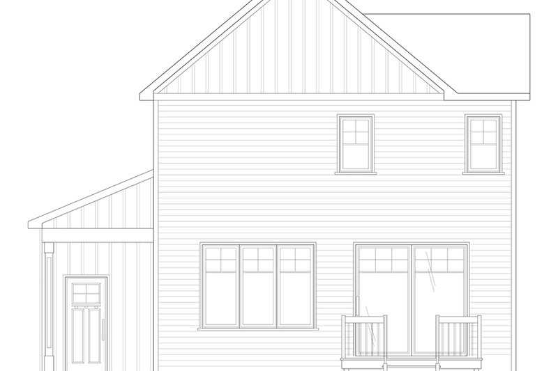 Home Plan - Exterior - Rear Elevation for Farmhouse House Plan #23-2852 - 3 bed, 1.5 bath