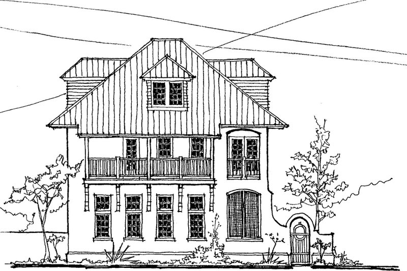House Plan Design - Photo 1 for Beach House Plan #536-5 - 3 bed, 4 bath