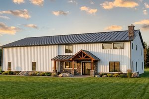 Architectural House Design - Exterior - Front Elevation for Barndominium House Plan #1064-100 - 4 bed, 3 bath